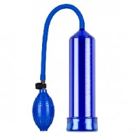 Penis Pump Hand Held with Quick Release Valve Blue